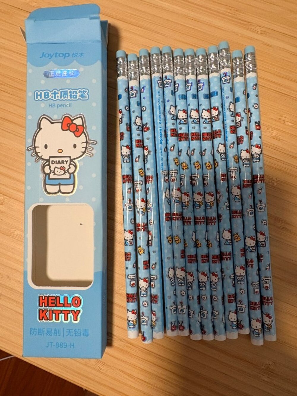 Hello Kitty HB Pencils 12-Pack - Joytop Sanrio - Brand New